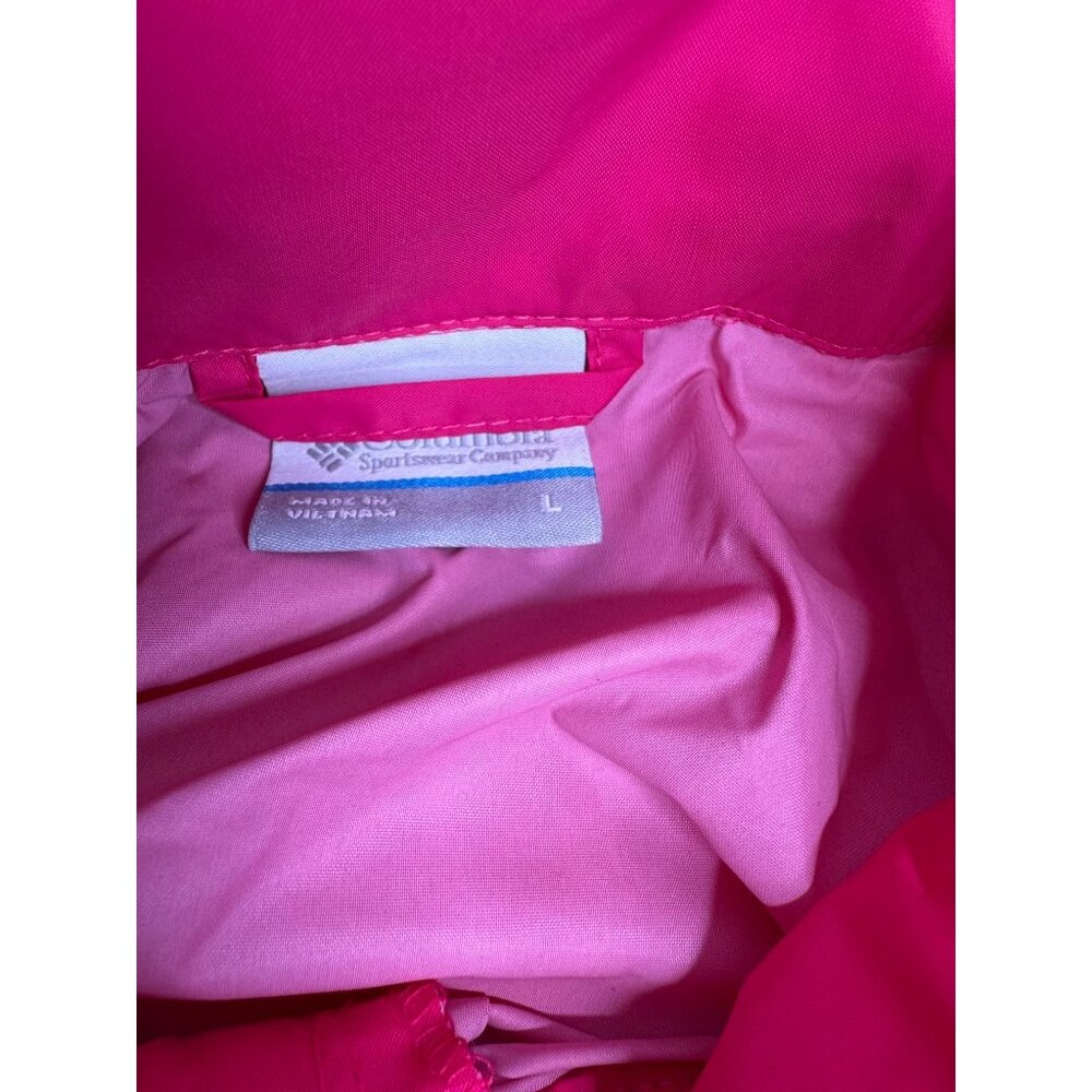 NWOT Columbia Woman Pink Windbreaker Hooded Travel Zip Up Jacket SZ L - Picture 8 of 15